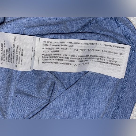 2/40$‎ Men’s ABERCROMBIE&FITCH heather blue long sleeves T-Shirt size Large - Picture 6 of 9